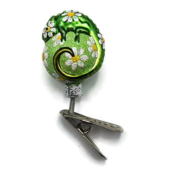 Patricia Breen Ultra Miniature Chameleon Daisy Clip On Spring Christmas Ornament - Picture 1 of 7